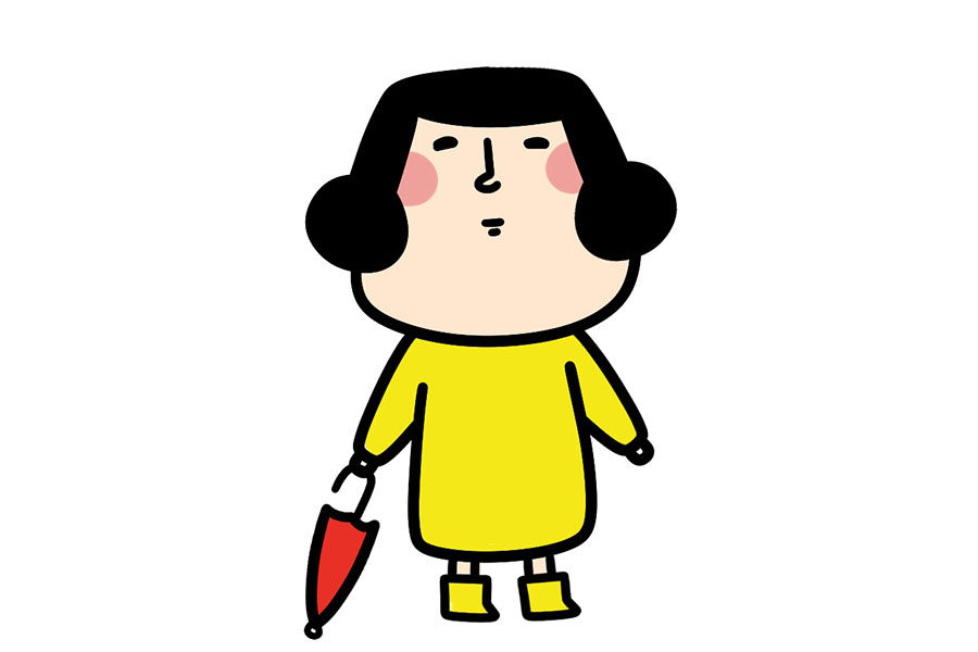 雨中的妈妈怎么画
