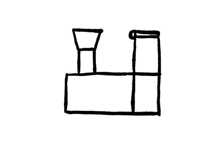 简单火车头简笔画画法步骤