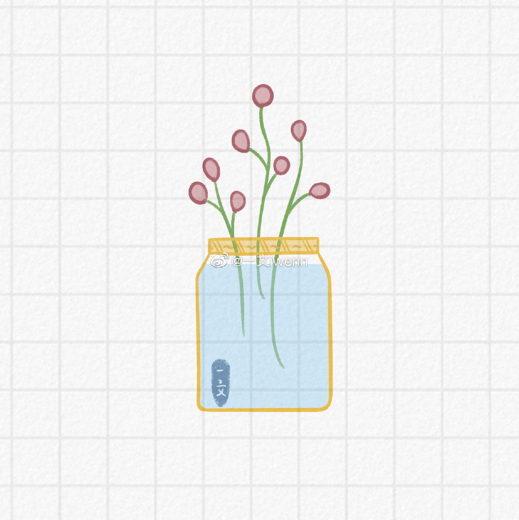 小清新的水培植物简笔画图片
