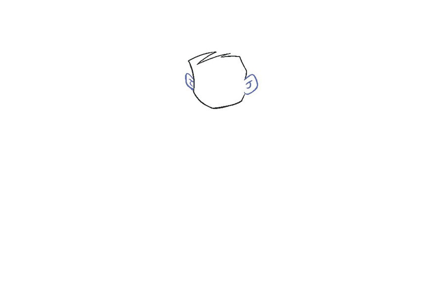 阳光小男孩卡通简笔画