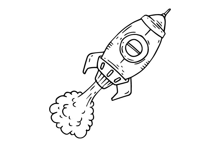 宇宙航天飞行器简笔画