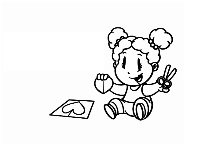 开心的小孩子简笔画图片