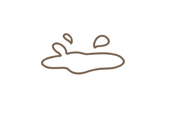 下雨天水洼简笔画画法教程