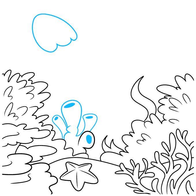 海底世界珊瑚礁怎么画