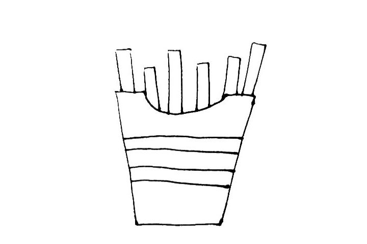 可爱的薯条简笔画教程