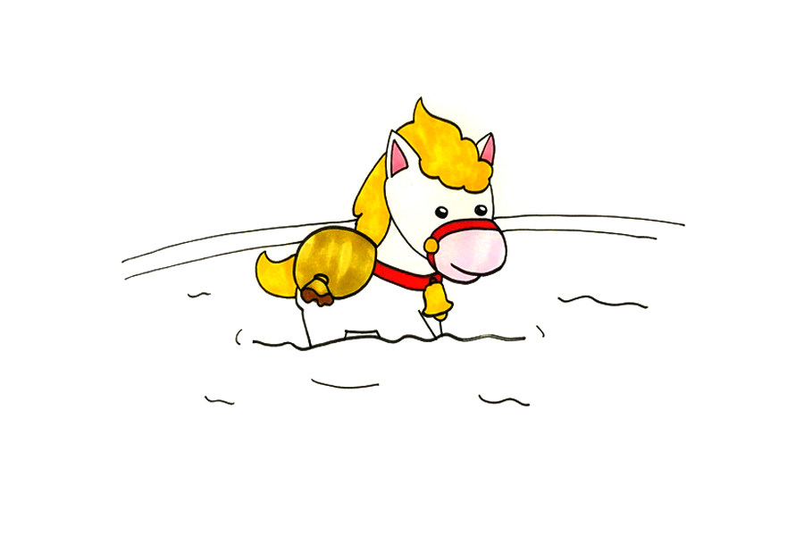 小马过河怎么画