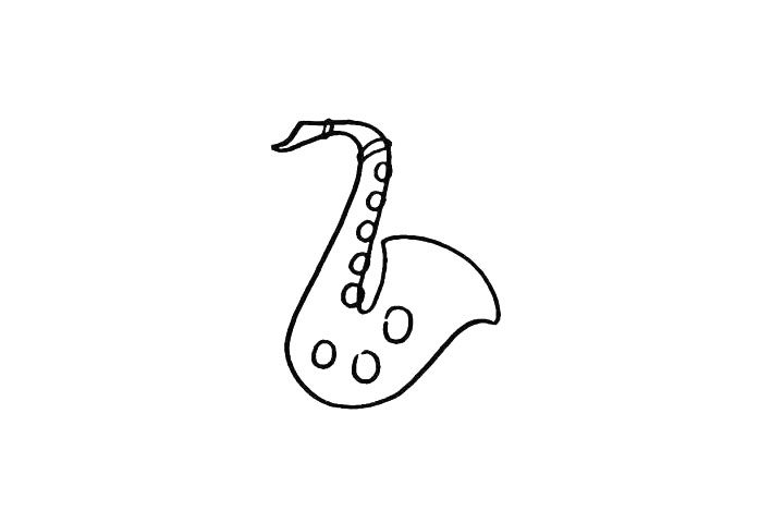 萨克斯简笔画画法步骤