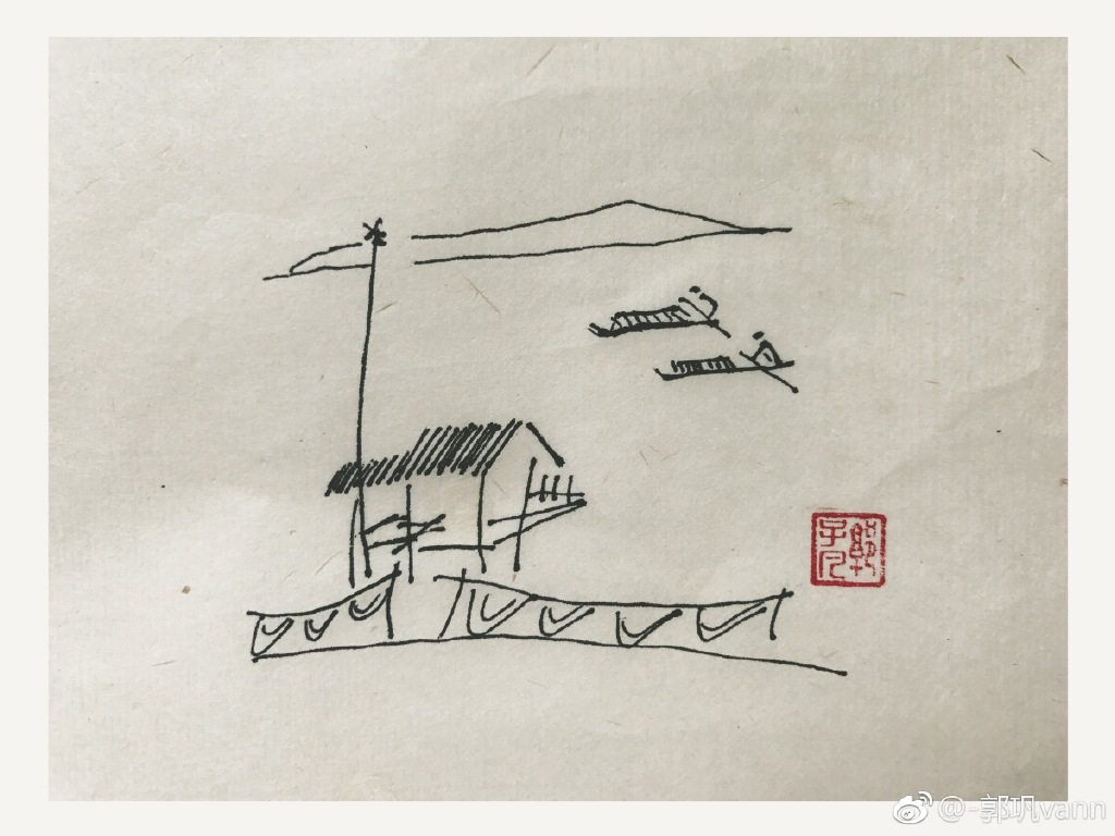 一组超简单的风景简笔画