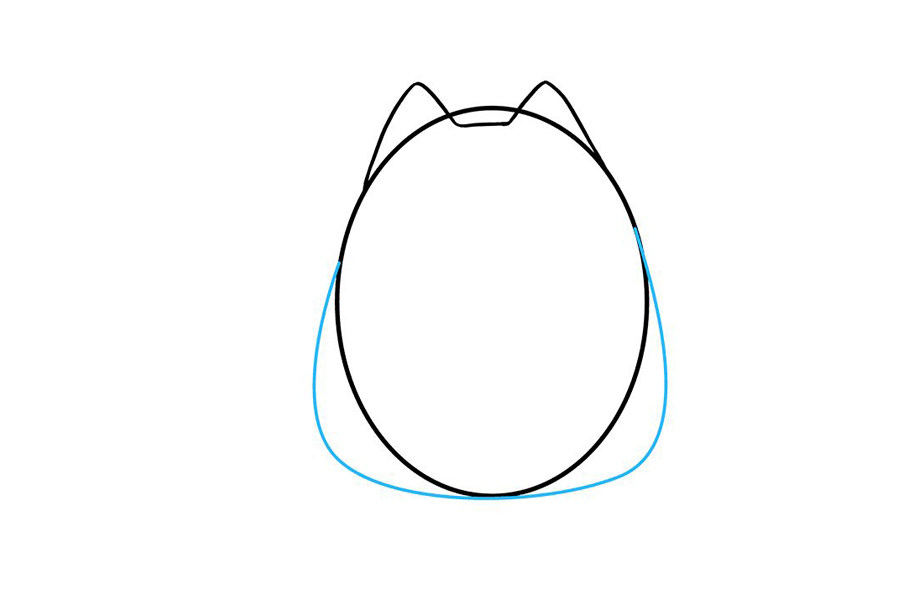 简单可爱的卡通小猫简笔画步骤