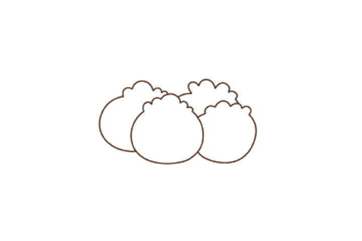 节庆主题元素简笔画冬至饺子