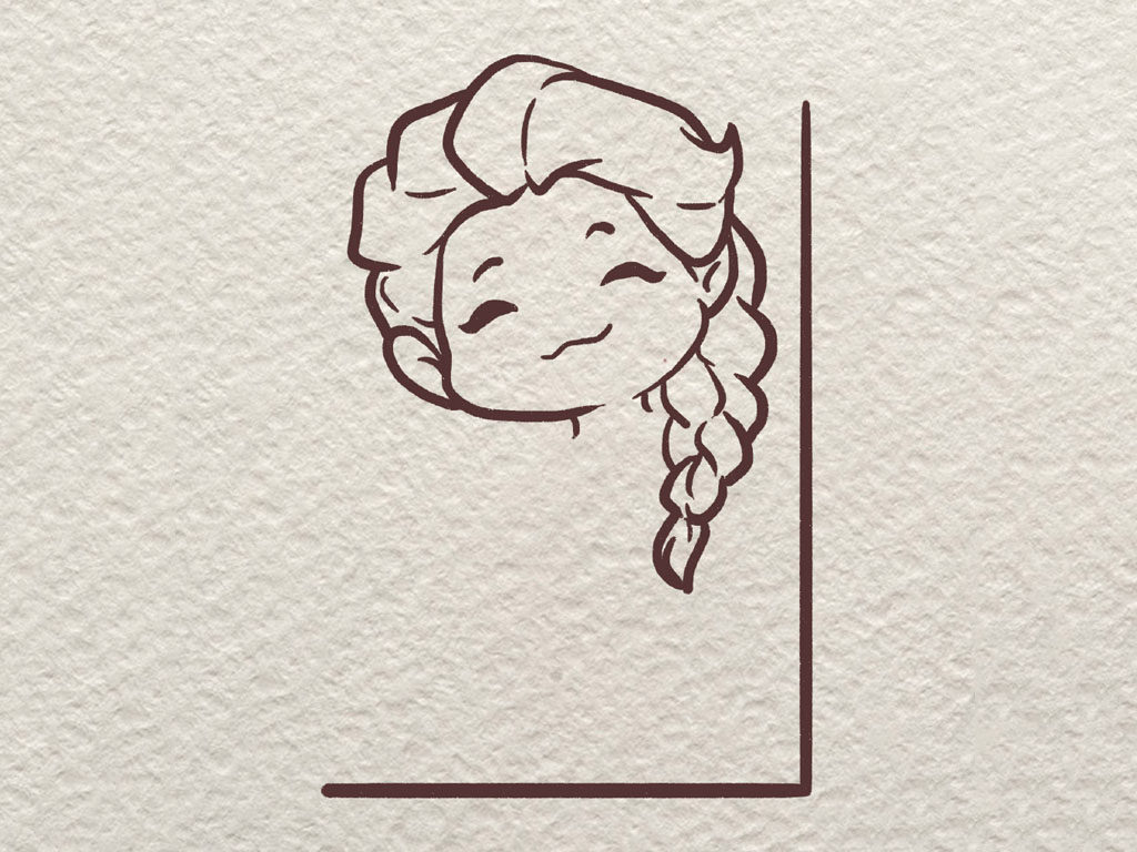冰雪女王简笔画