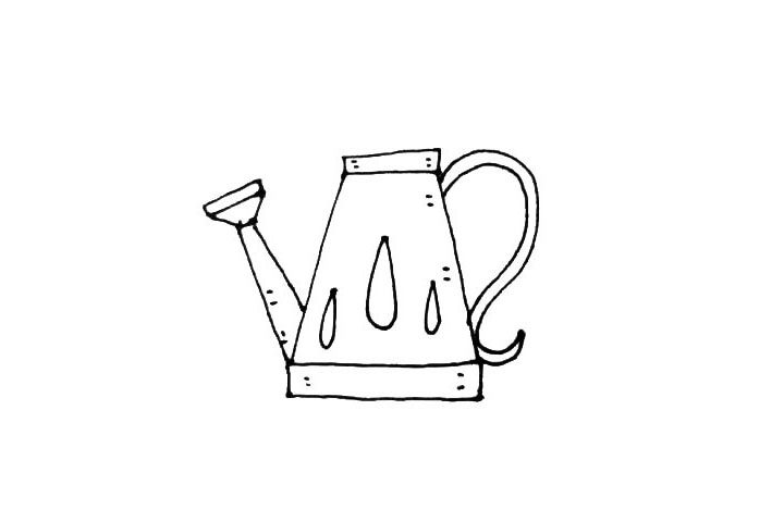 喷水壶简笔画画法步骤