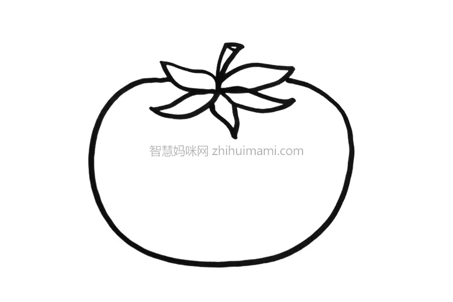 简单可爱的西红柿简笔画画法