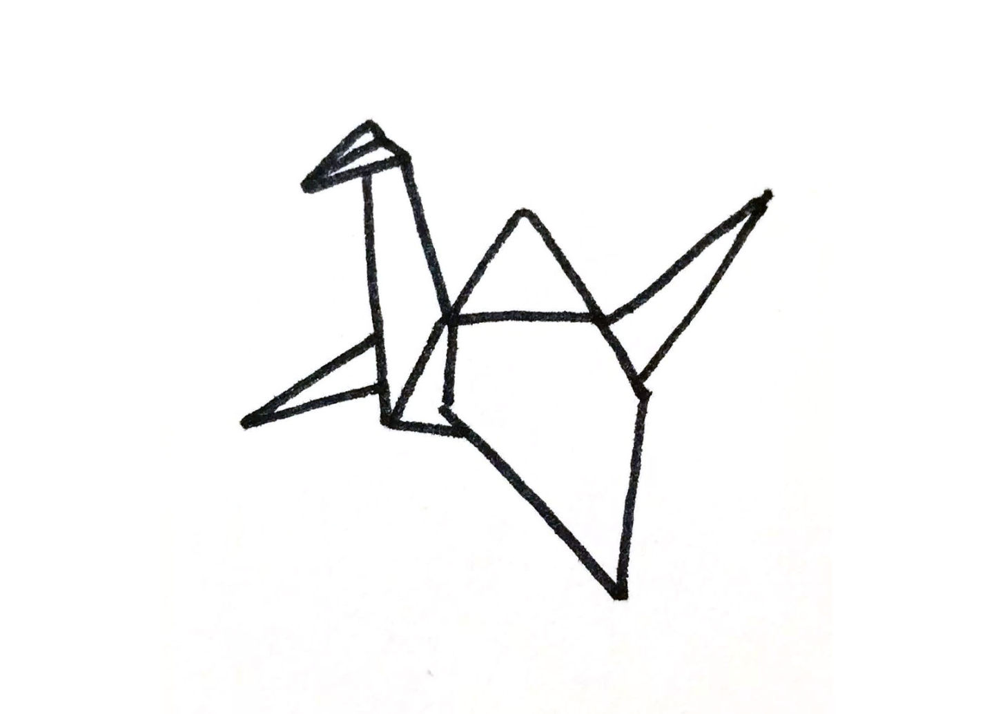 千纸鹤简笔画怎么画