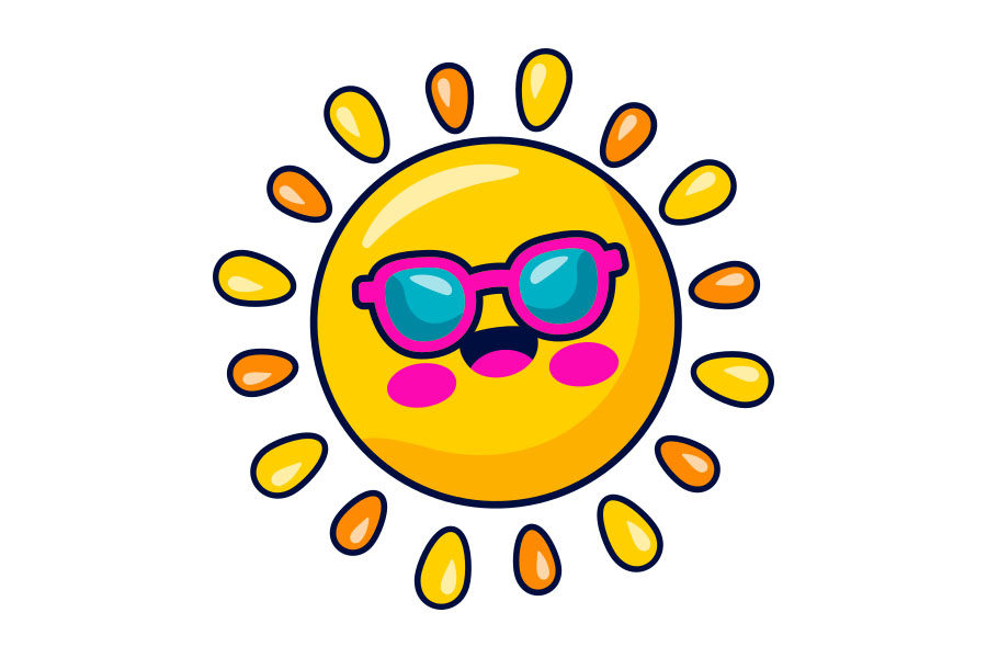 夏日清爽主题简笔画