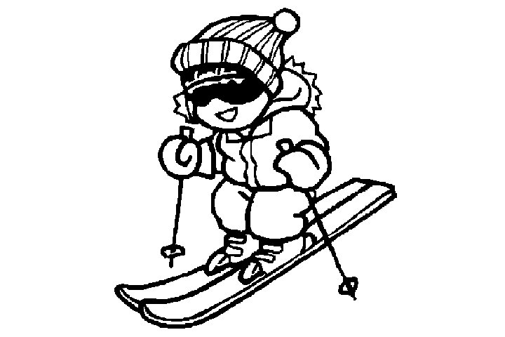 冬奥会滑雪运动简笔画图片