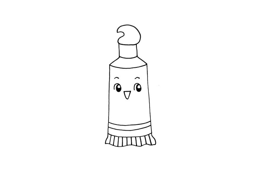 如何画卡通牙膏简笔画