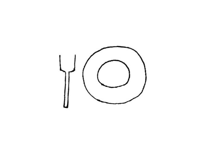 餐具简笔画画法步骤