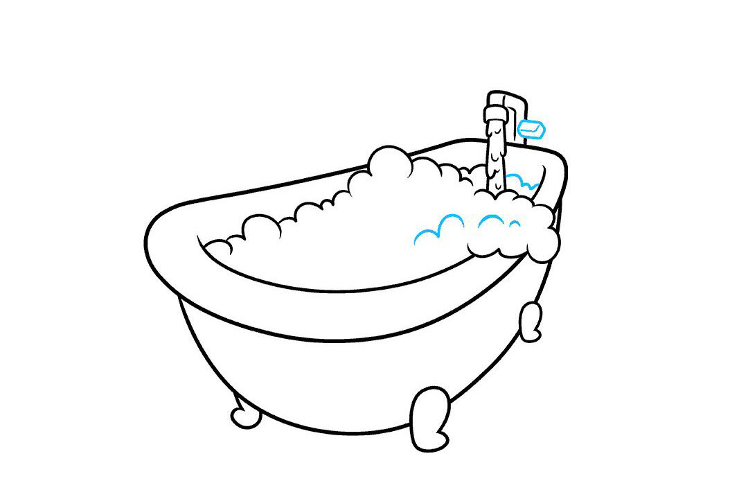 泡泡浴缸怎么画