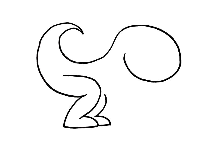 霸王龙简笔画画法步骤