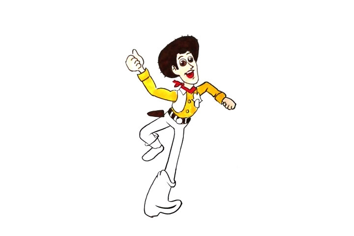 玩具总动员胡迪警长简笔画