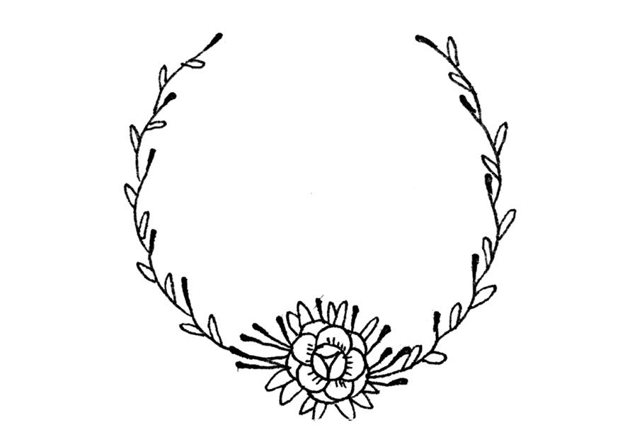 漂亮花环简笔画图片