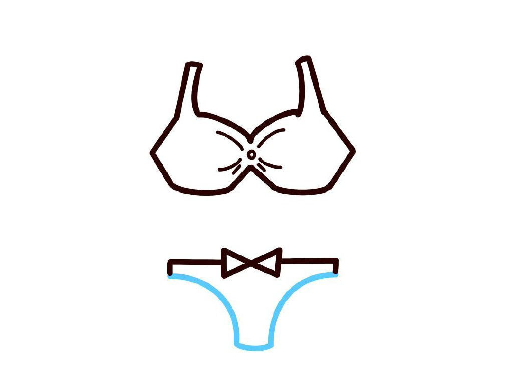 女士泳衣简笔画教程