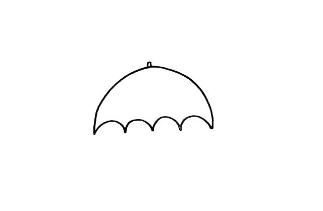 雨伞简笔画画法步骤