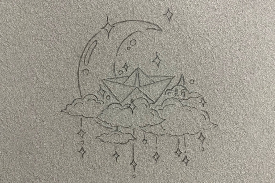 漂亮的月亮船简笔画教程