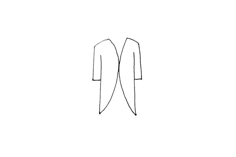 燕尾服简笔画画法
