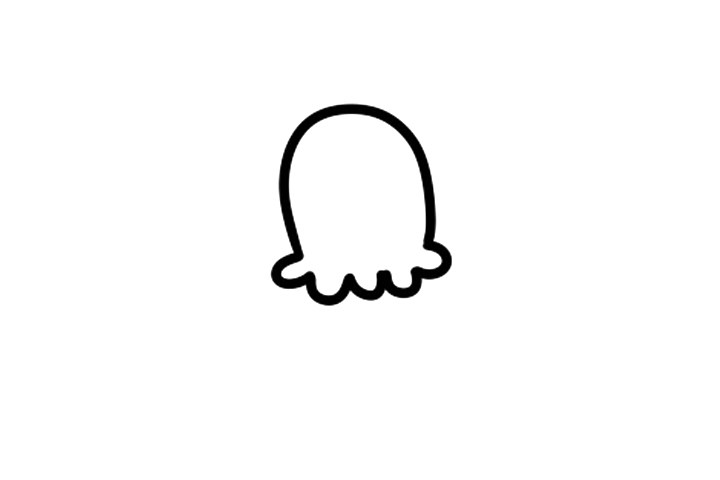 鱿鱼冰棍简笔画画法步骤