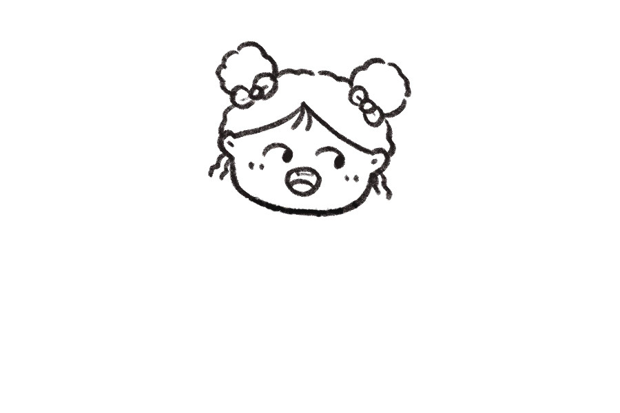 购物小女孩简笔画教程