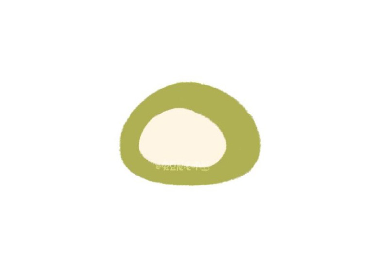 抹茶牛奶青团怎么画