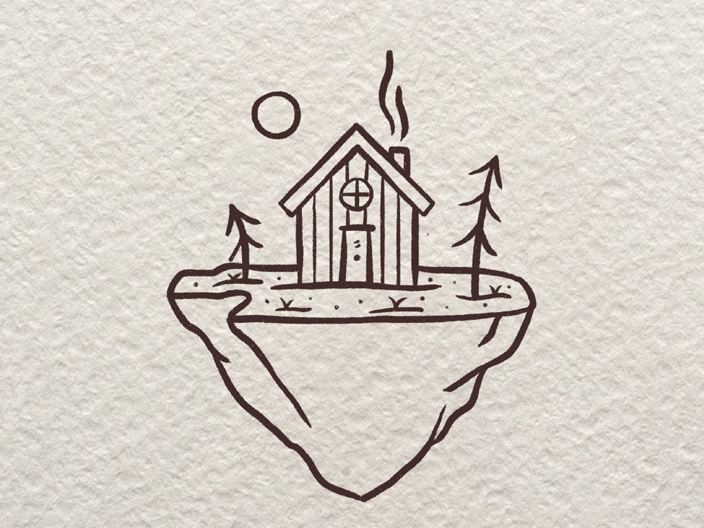 超级简单的房屋风景简笔画
