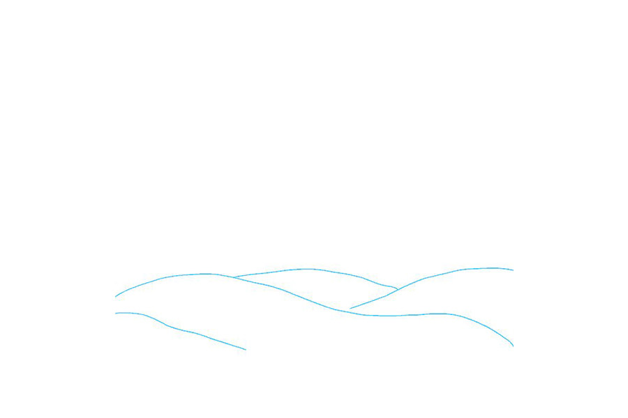 海洋风景怎么画