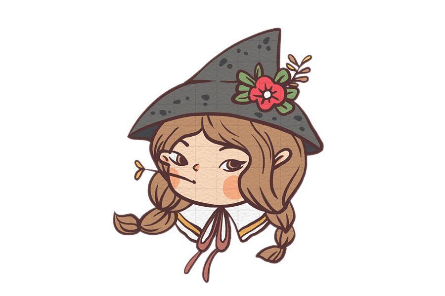 拽拽的小女孩简笔画画法