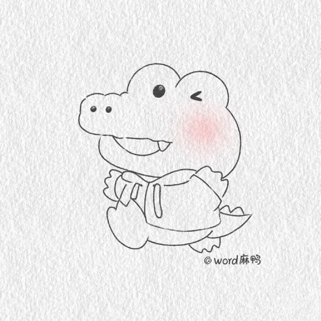 一组可爱卡通动物简笔画