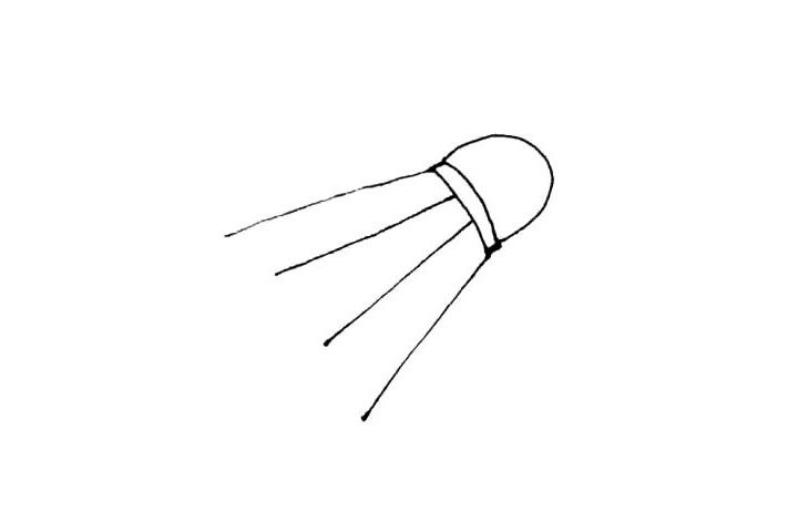 羽毛球简笔画画法