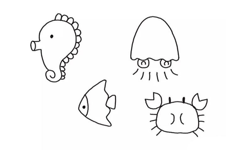 海底世界简笔画画法