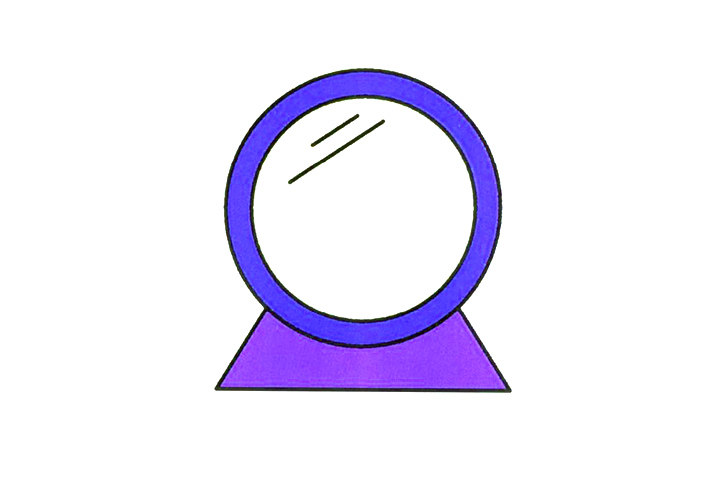 化妆镜怎么画