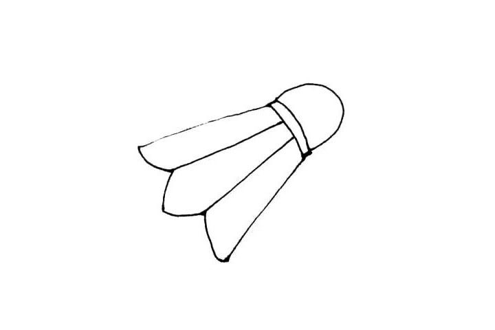 羽毛球简笔画画法