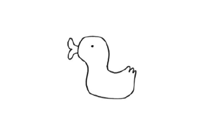 简单可爱的鸭子简笔画画法步骤