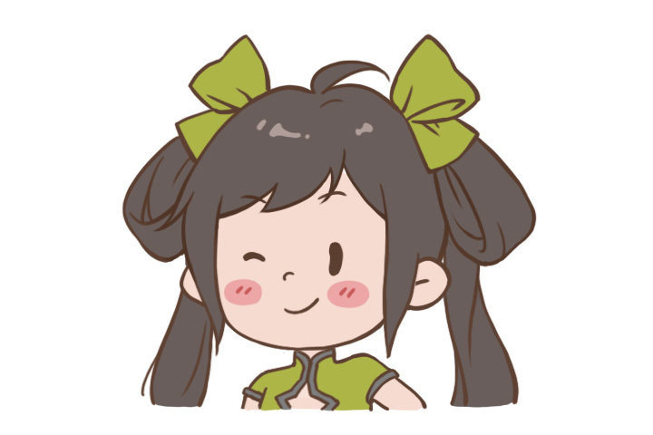 可可爱爱的女孩子简笔画图片