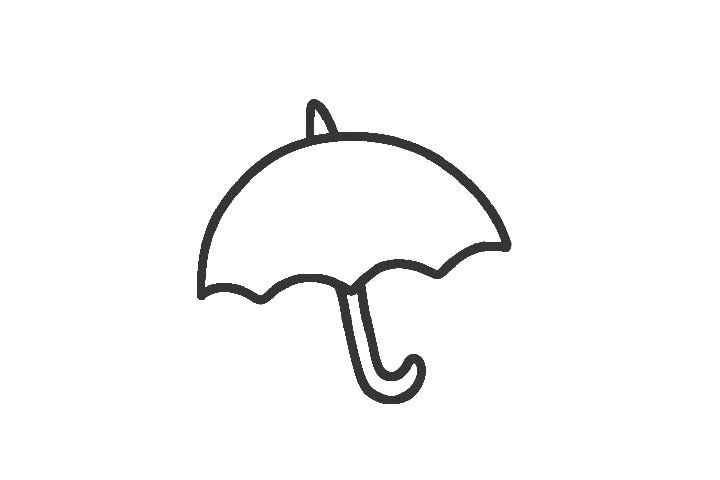 彩虹雨伞简笔画画法教程