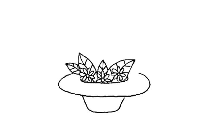 漂亮的草帽景观简笔画教程