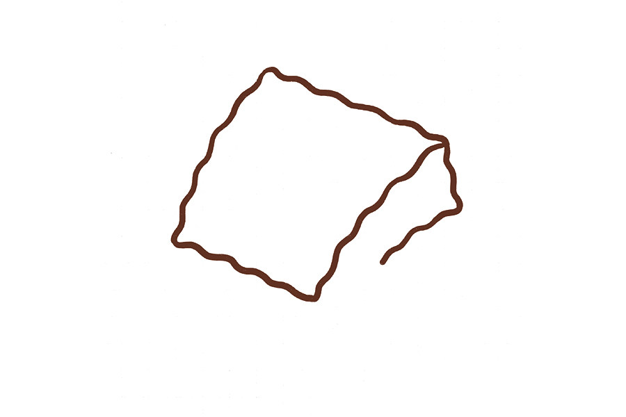 开心的海绵宝宝简笔画教程