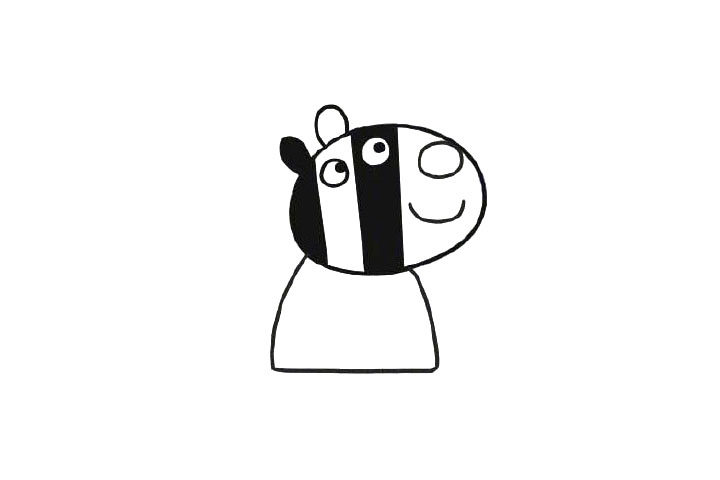 斑马左伊简笔画教程
