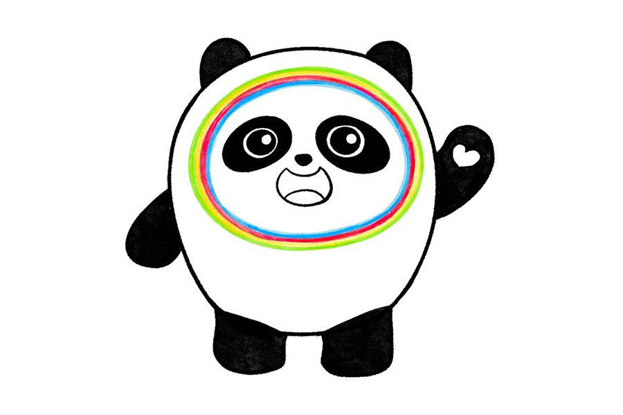 教你画可爱的冰墩墩简笔画
