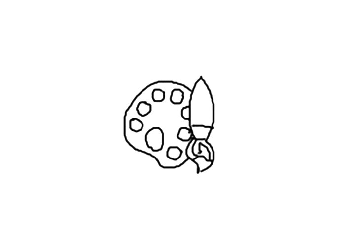 画画调色板怎么画