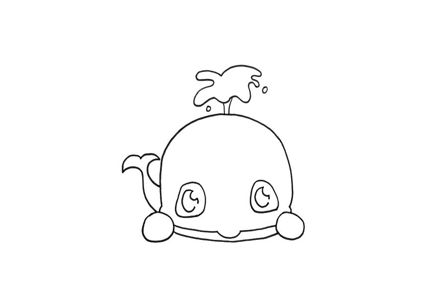 可爱蓝鲸怎么画